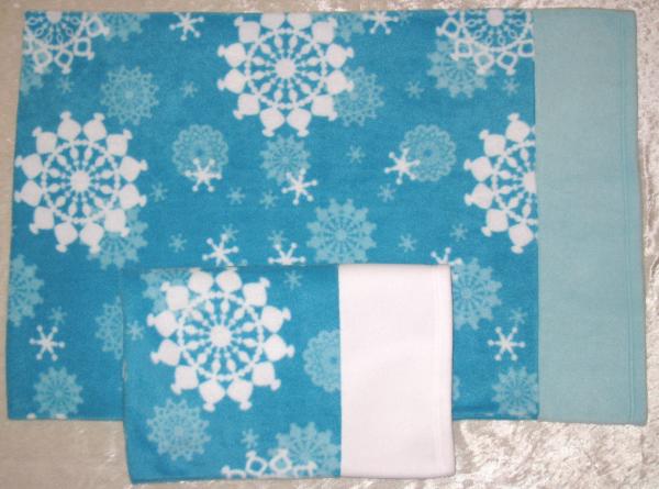 SNOWFLAKES Adult Size Fleece Pillowcase picture