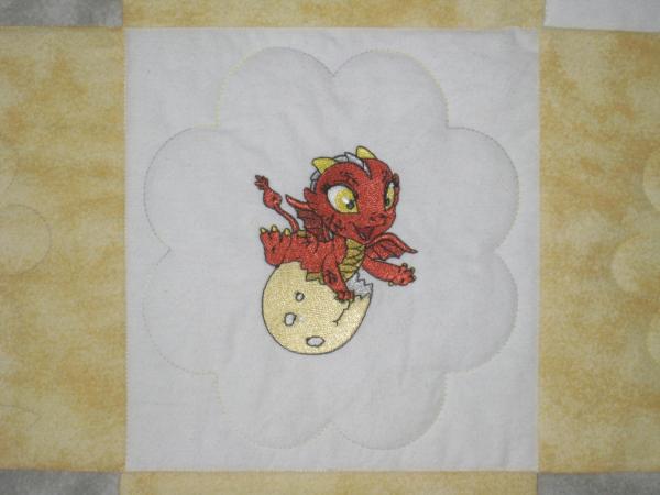 Boy or Girl Baby Hatching Dragons Soft Flannel Blanket picture