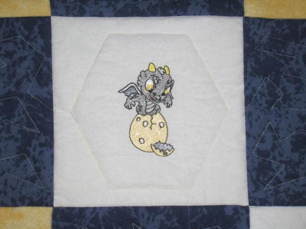 Boy or Girl Baby Hatching Dragons Soft Flannel Blanket picture