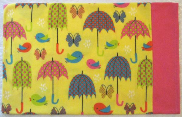 Umbrellas Colorful Fleece Pillow Cases for Queen Size Pillows picture