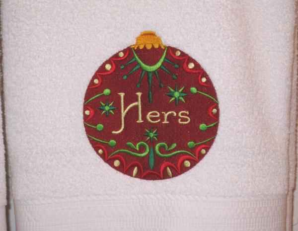 Christmas Ornament Towels picture