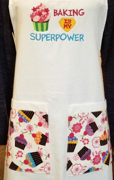 Baking is my Superpower Embroidered Adult Apron Great Gift! picture