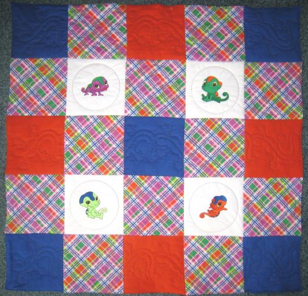 Baby Chameleons Soft Flannel Blanket picture