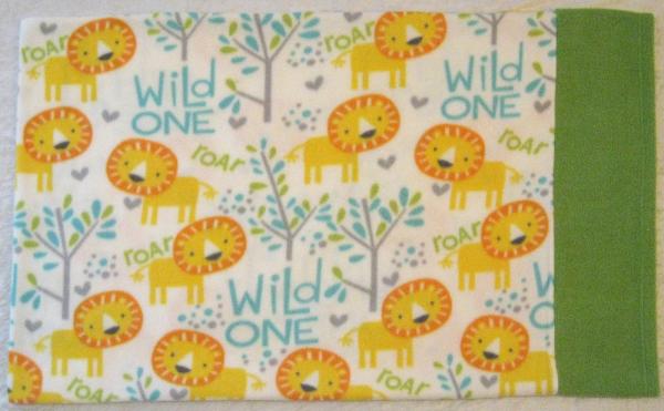 Wild One Lions Adult Size Fleece Pillowcase picture