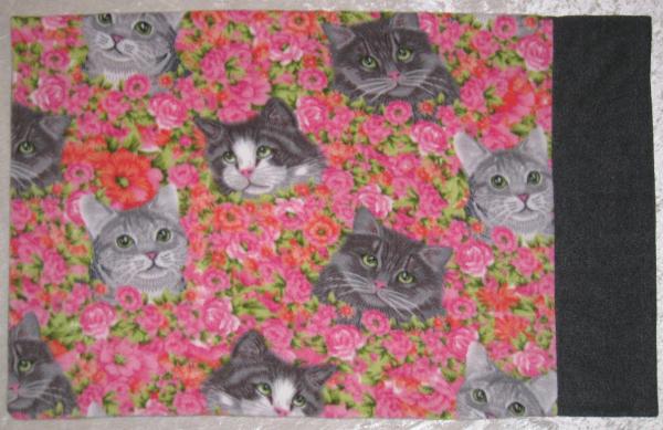 Cats Print Adult Size Fleece Pillowcase picture