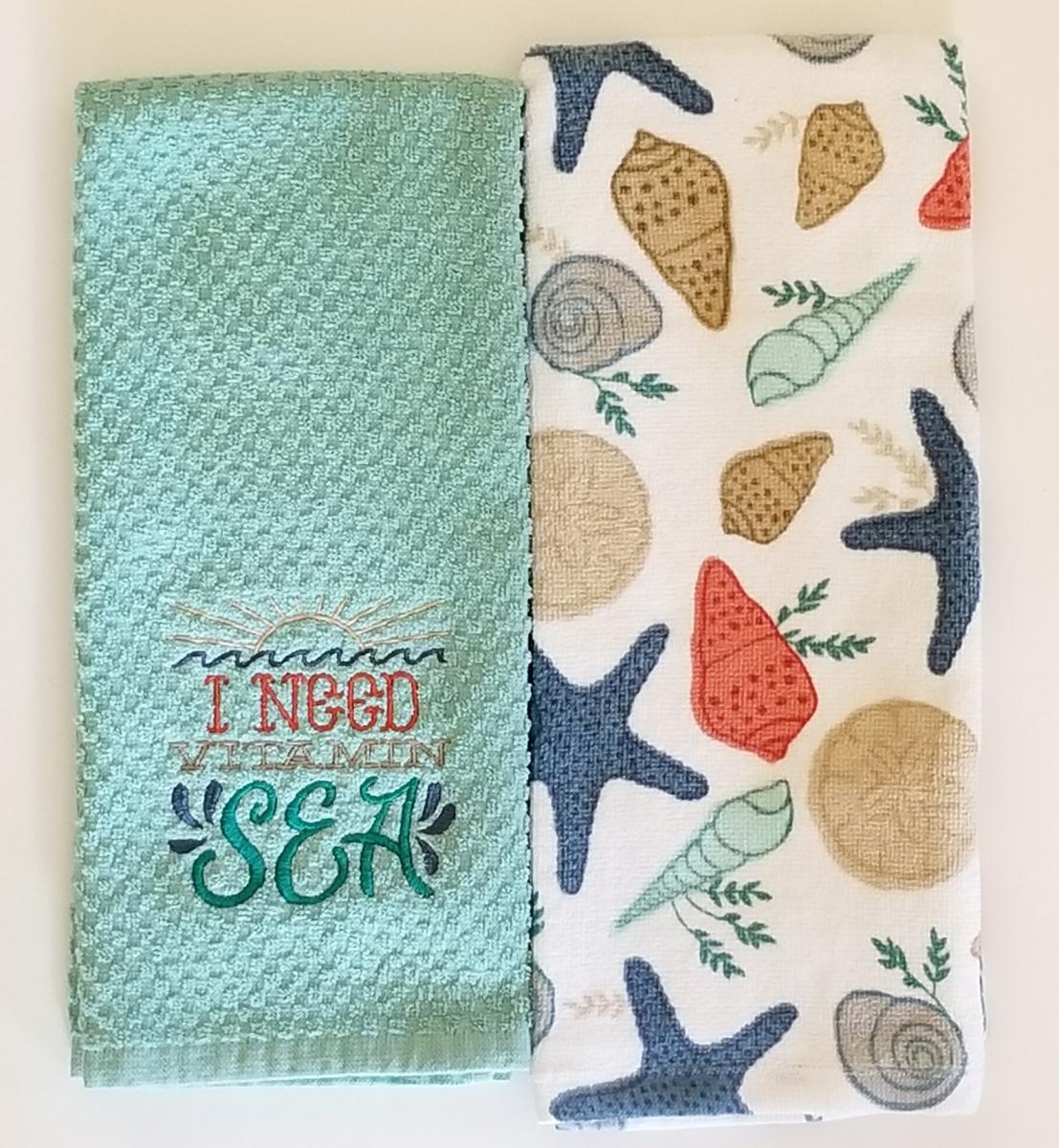 Nautical Beach Theme Kitchen Hand Towel Set picture