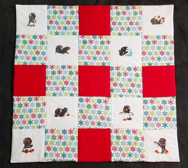 Baby Penguins Soft Flannel Blanket picture