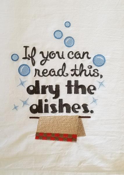 Do the Dishes Saying Extra Large Flour Sack Towels picture