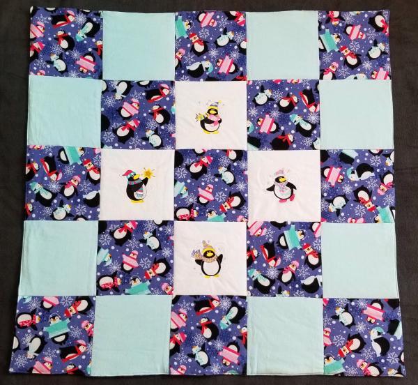 Winter Penguins Soft Flannel Blanket picture