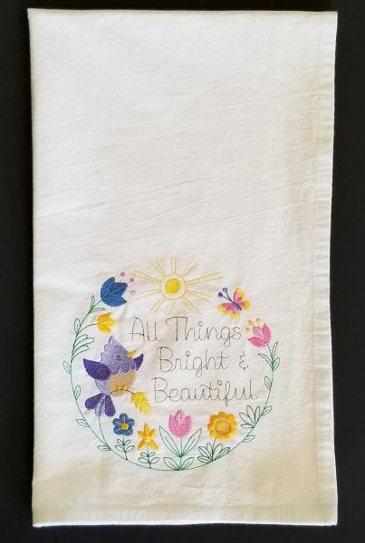 All Things Bright and Beautiful  Extra Large Flour Sack Towels picture