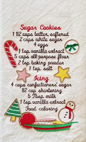 Sugar Cookies Recipe Towel picture