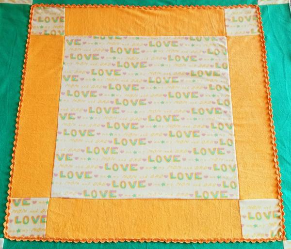 Love my Mom and Dad Print Fleece Quilt Soft Two Layer Fleece Blanket picture