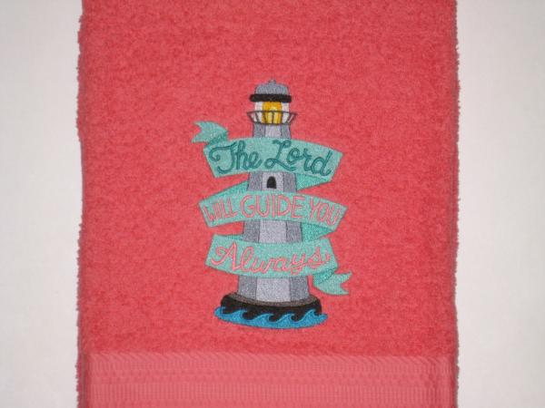 Lighthouse Crhristian Theme Bath Towel picture