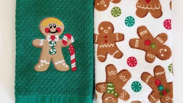 Christmas Gingerbread Man Kitchen Hand Towel Set picture