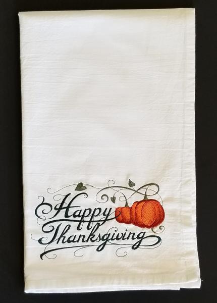 Happy Thanksgiving Extra Large Flour Sack Towels picture