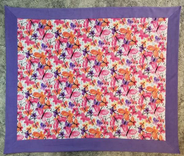 COLORFUL BUTTERFLIES Fleece Blanket, Fleece Throw picture