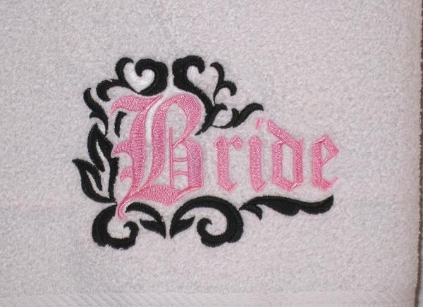 HIS and HERS Towel Set - Bride and Groom Bath Towels picture