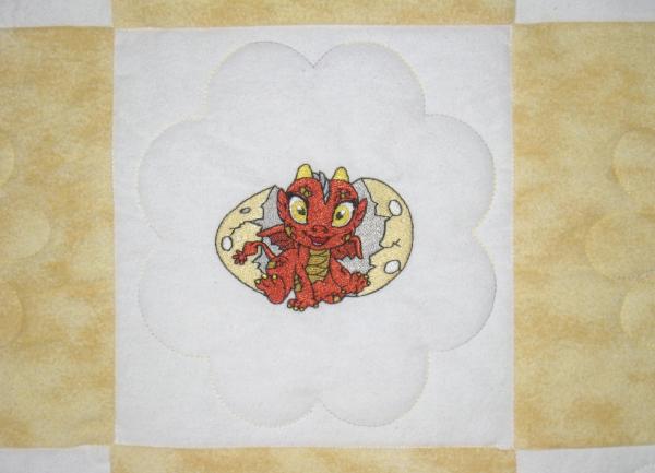 Boy or Girl Baby Hatching Dragons Soft Flannel Blanket picture