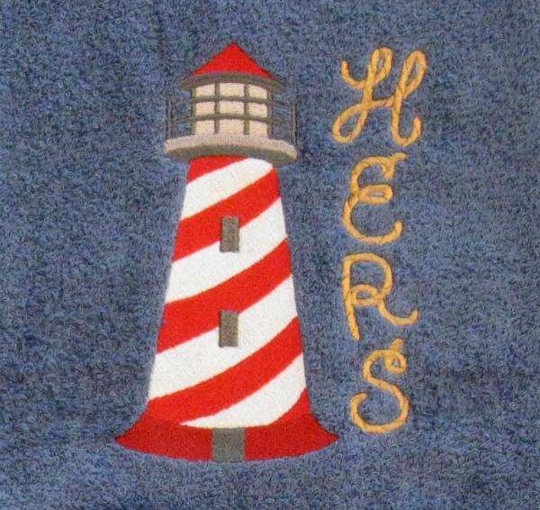 HIS and HERS 4 Piece Lighthouse Towel Set picture