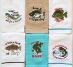 Fish Sayings Towels and Towel Sets