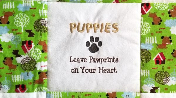 Puppies Soft Flannel Blanket picture