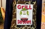 GRILL SERGEANT Embroidered Apron - CAMO Grilling or Cooking Apron