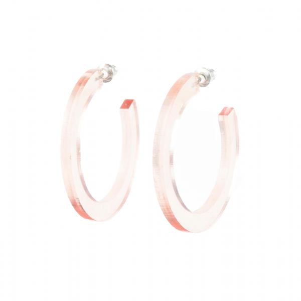 TRANSPARENT ROSE GOLD HOOPS