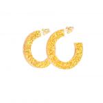 GOLD GLITTER HOOPS