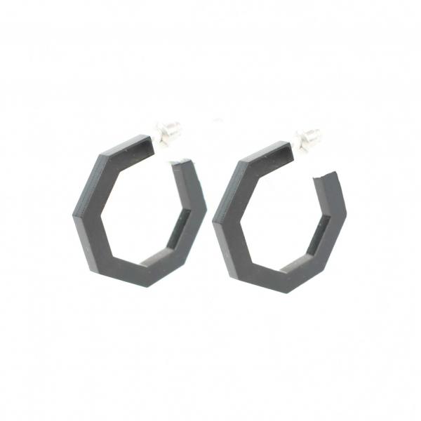 BLACK OCTAGON HOOPS