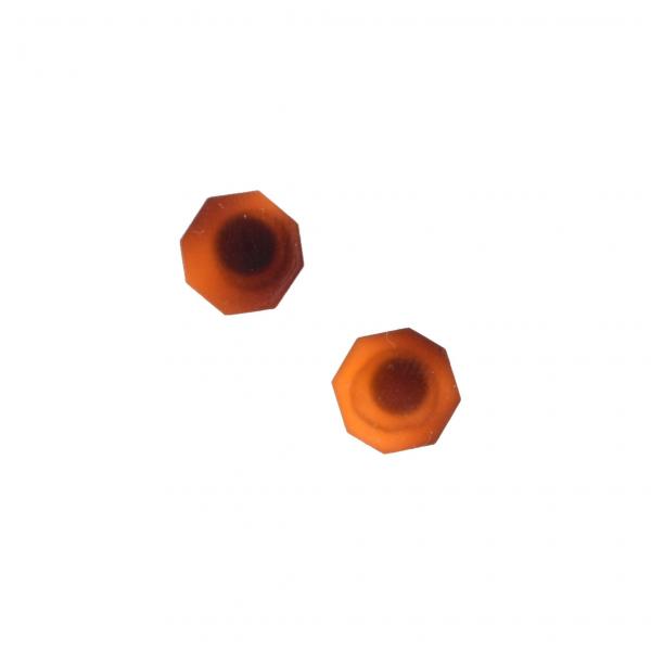 TORTOISE SHELL OCTAGON STUDS