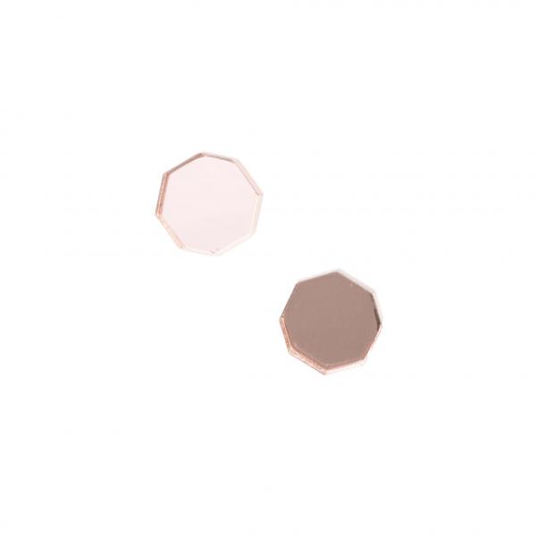 MIRROR ROSE GOLD STUDS