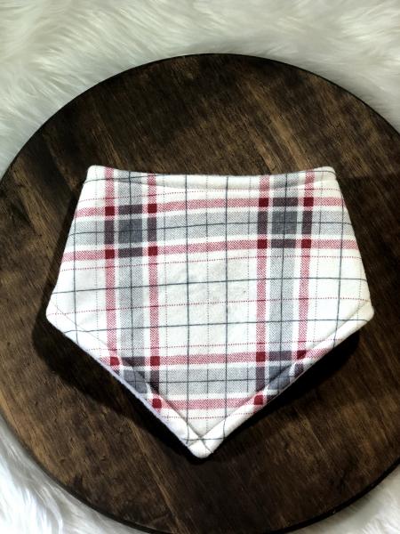 Red & Grey Plaid Bandana Bib picture