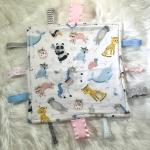 Pastel Animals Taggie Blanket