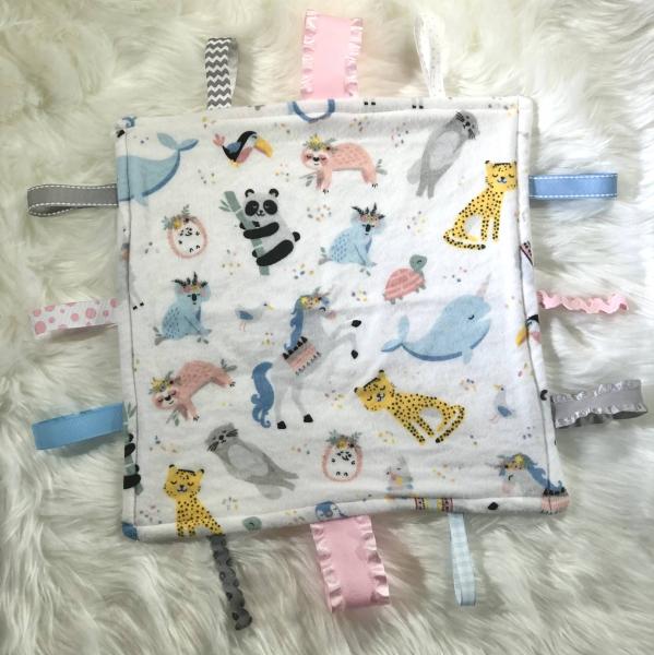 Pastel Animals Taggie Blanket picture