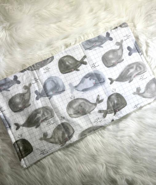 Watercolor Whales Burp Cloth picture