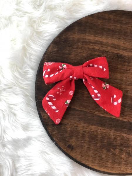 Candy Canes Clip Bow