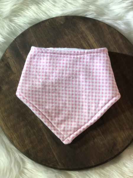 Pink Gingham Bandana Bib