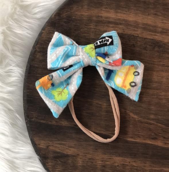 Busy Streets Bow Nylon Headband