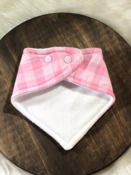 Large Pink Gingham Bandana Bib picture