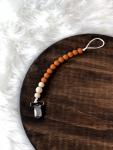 Mini Bead Rust Pacifier Clip