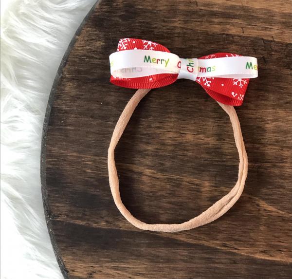 Christmas Trees Ribbon Bow Nylon Headband picture