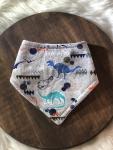 Gray Dinos Bandana Bib