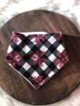 Snowflake Buffalo Plaid Bandana Bib