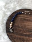 Navy Blue Pacifier Clip