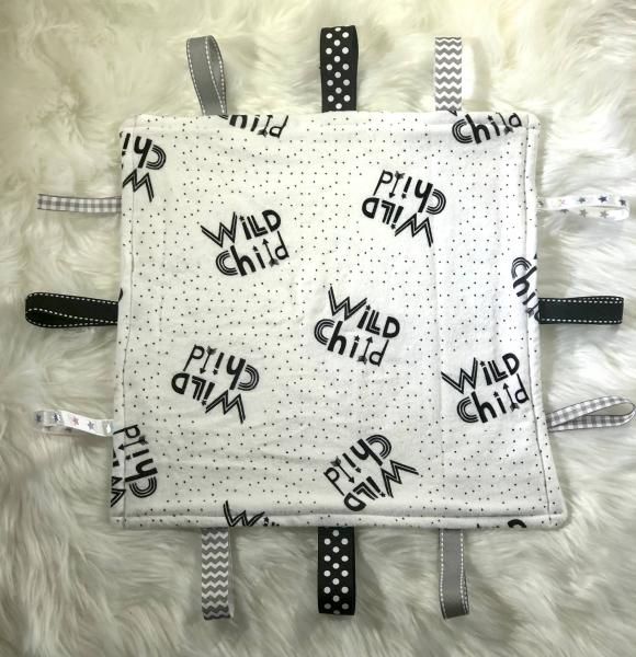 Grey Wild Child Taggie Blanket