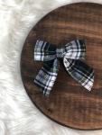 Blue & Green Plaid Clip Bow