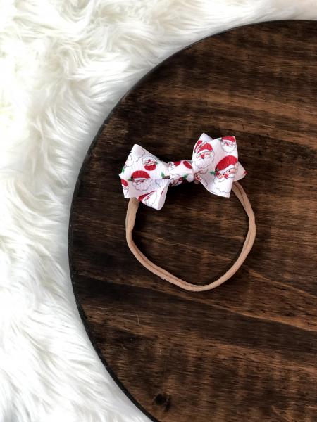 Santa Ribbon Bow Nylon Headband picture