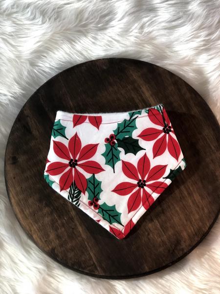 Poinsettia Bandana Bib picture