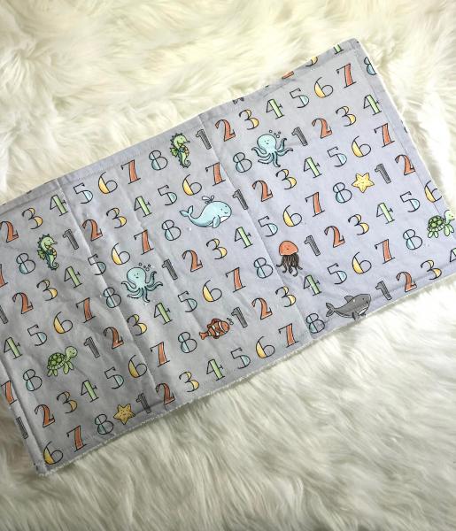 Ocean Numbers Burp Cloth picture