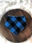 Teal Buffalo Plaid Bandana Bib